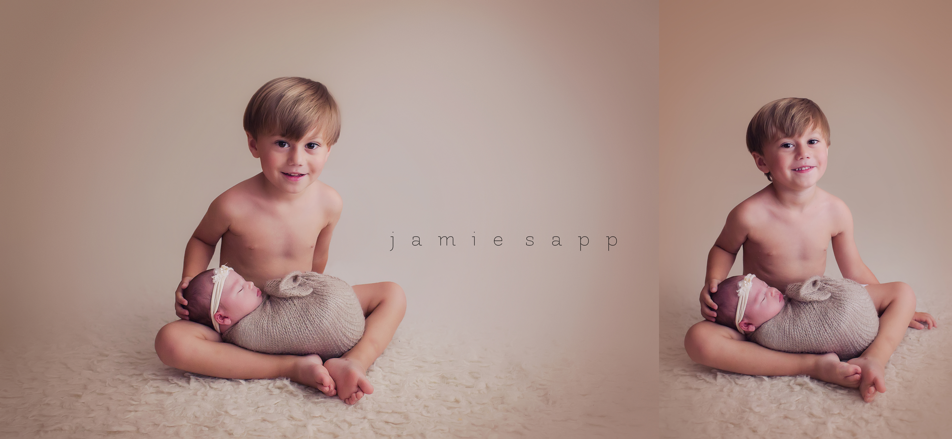Newborn Photography :: sibling poses